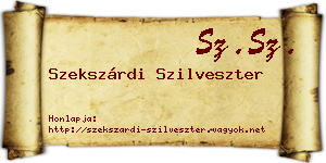 Szekszárdi Szilveszter névjegykártya